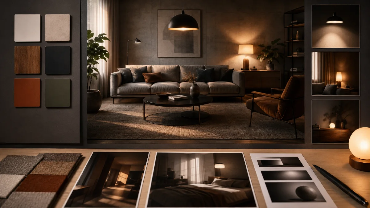 Indoor Lighting AI Prompts: Control Practical Light, Falloff, and Bounce