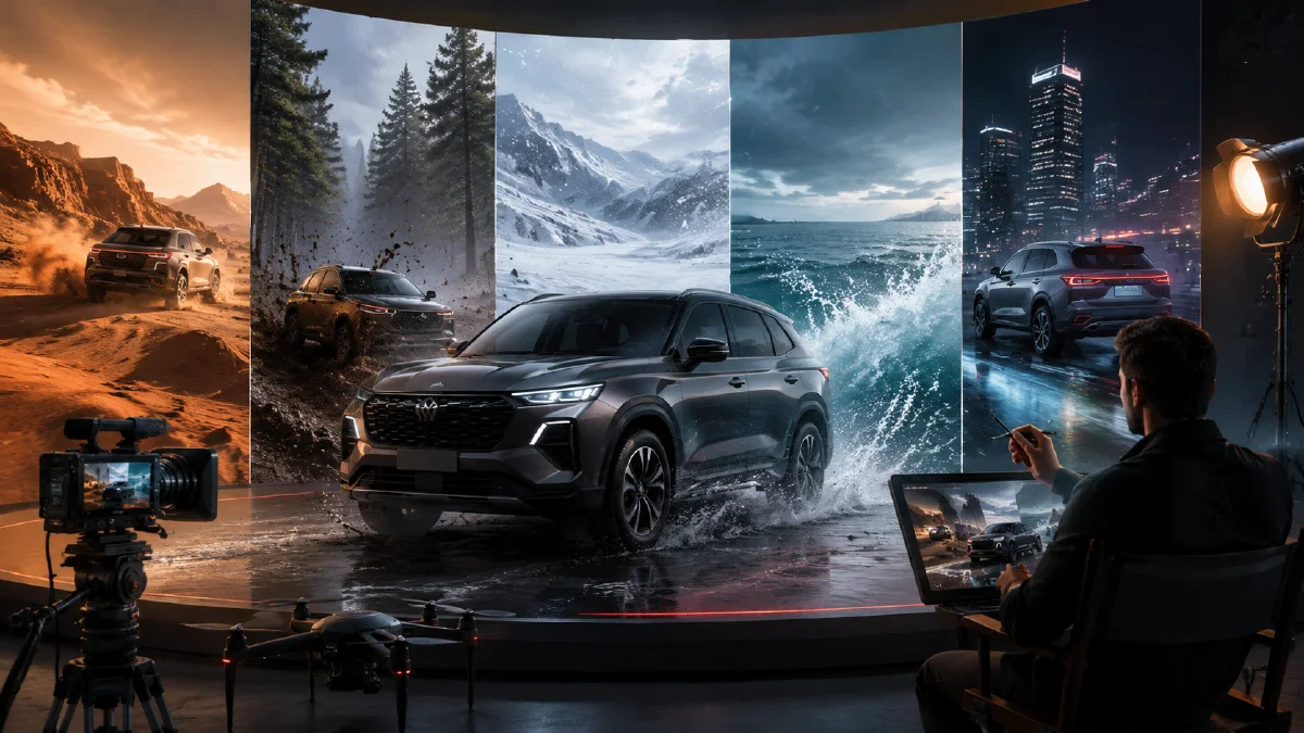 AI Car Ad Workflow for Extreme Environment TVC Scenes
