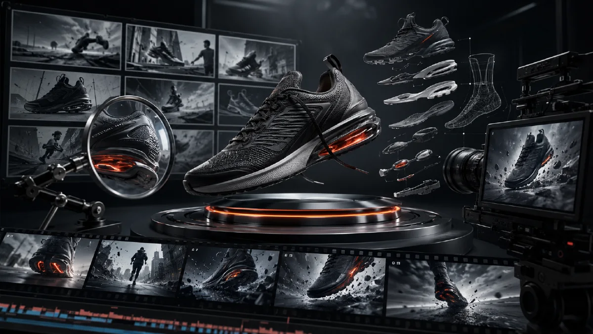 Sneaker CG Ad Video Workflow