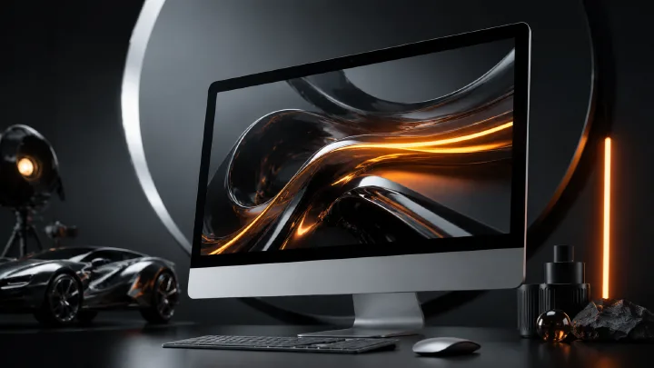 AI Tech Product CG Images for iMac and Desktop Displays cover image
