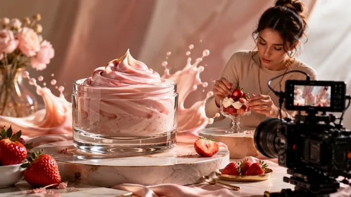 AI Cream Food Commercial: Storyboard a Sensory Product Video cover image