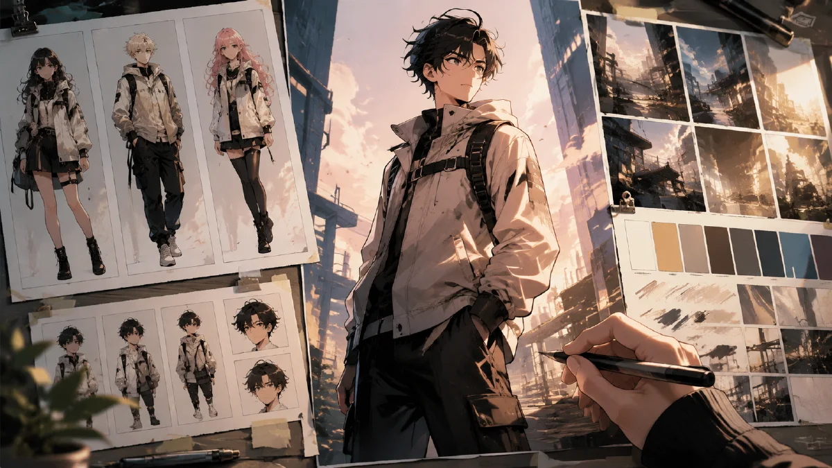 Manga Style Character Visual Workflow for Fast Campaign Concepts