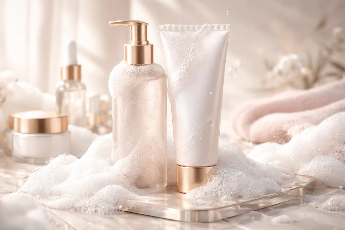 AI Foam Effects for Skincare Product Images