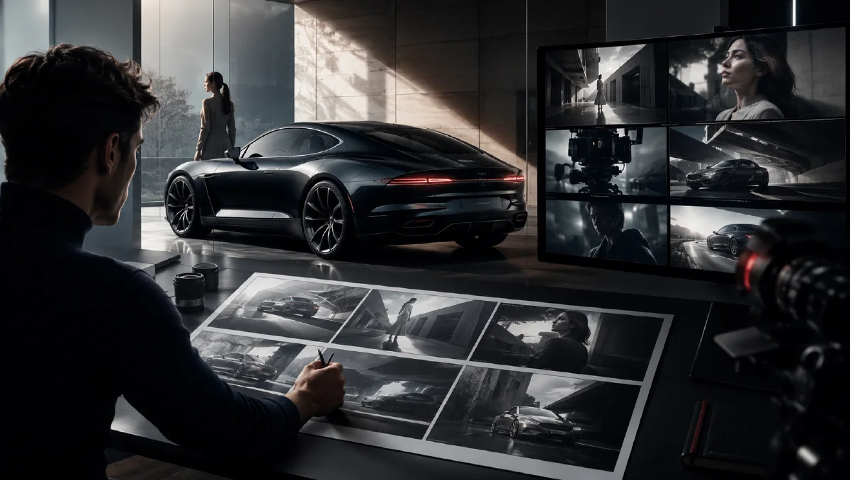 Luxury Car Brand Film Storyboard with AI