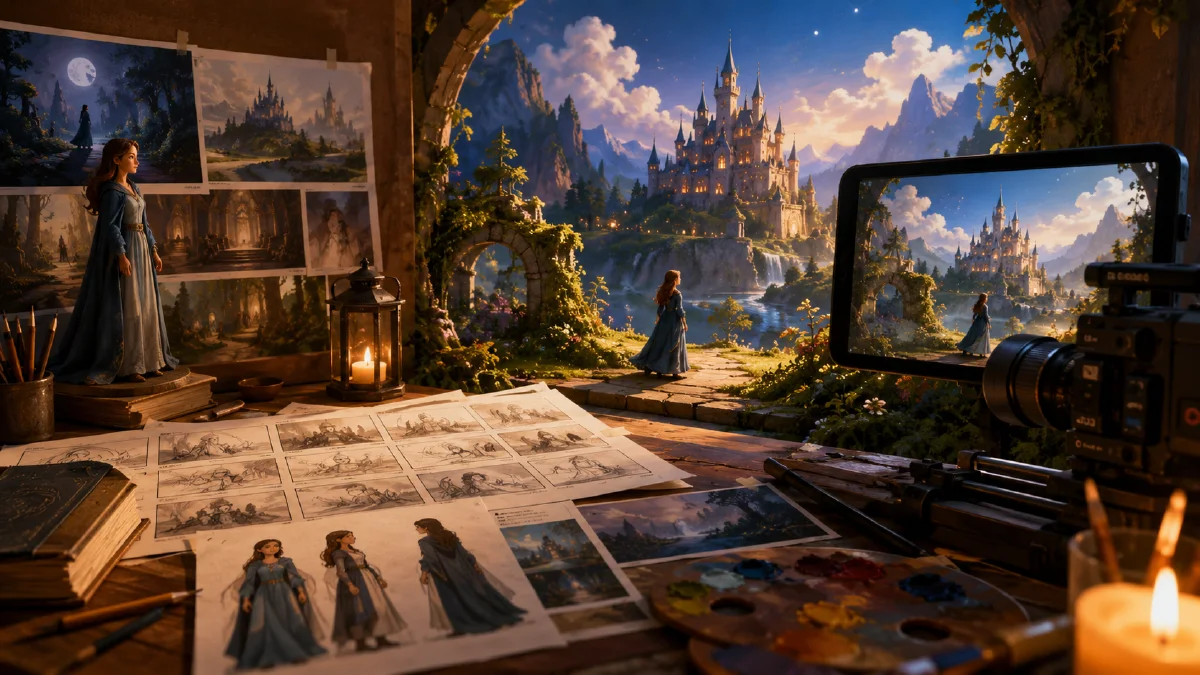 Fairy-Tale AI Video Storyboard Workflow