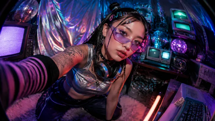 Y2K AI Style Prompts: Digital Flash, Fisheye, Rave Color, and Retro Tech cover image